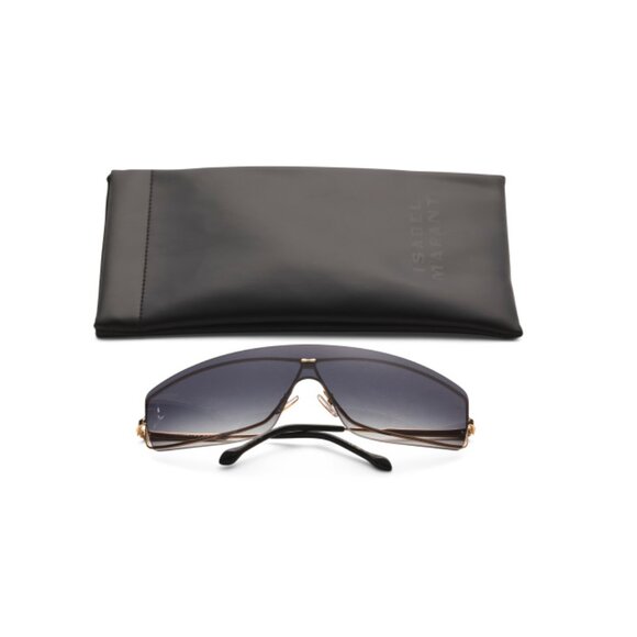 ISABEL MARANT BLACK/GOLD Shield Sunglasses - Picture 1 of 2